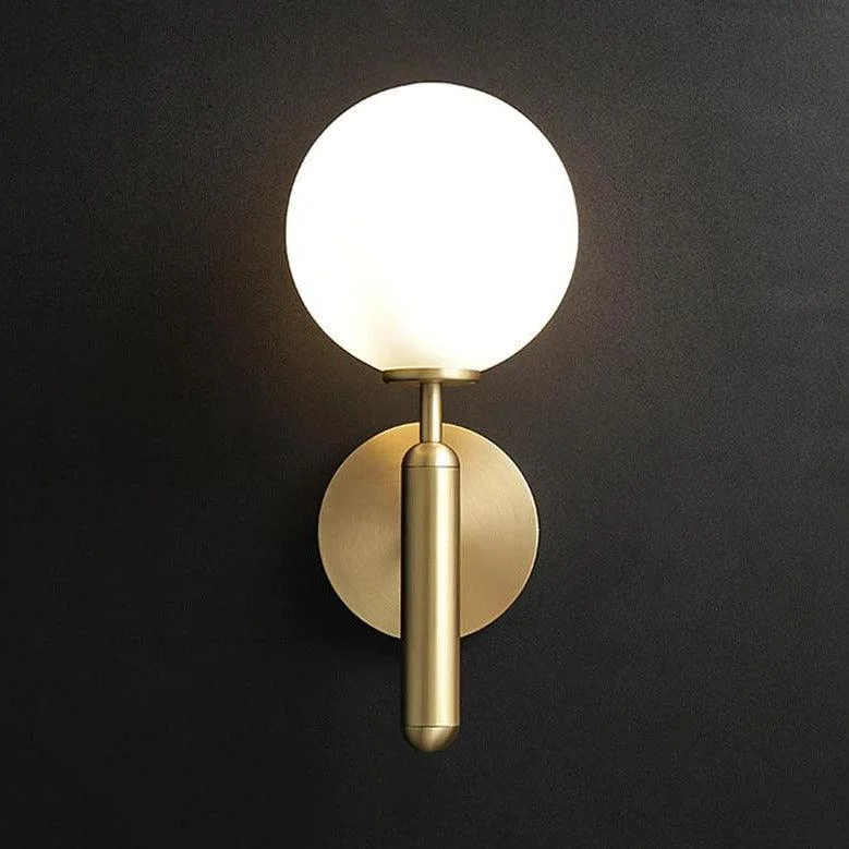 Modern Glass Globe Wall Light -Bathlova