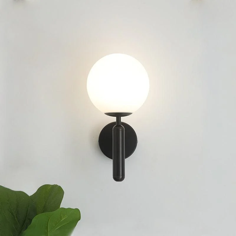 Modern Glass Globe Wall Light -Bathlova