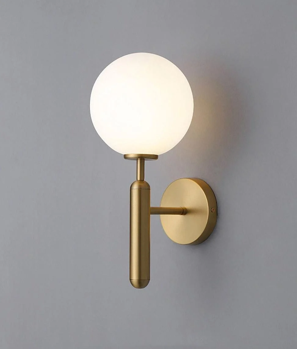 Modern Glass Globe Wall Light -Bathlova