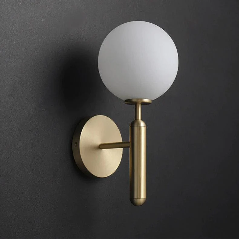 Modern Glass Globe Wall Light -Bathlova