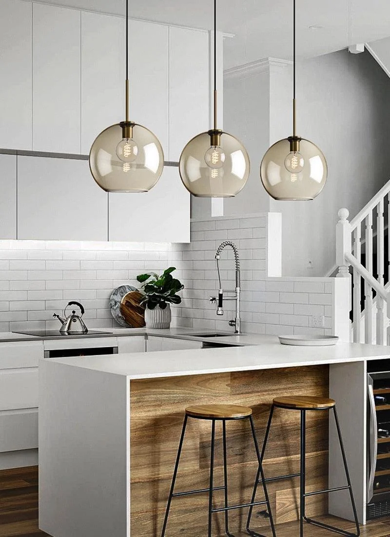 Modern Glass Pendant Lights -Bathlova