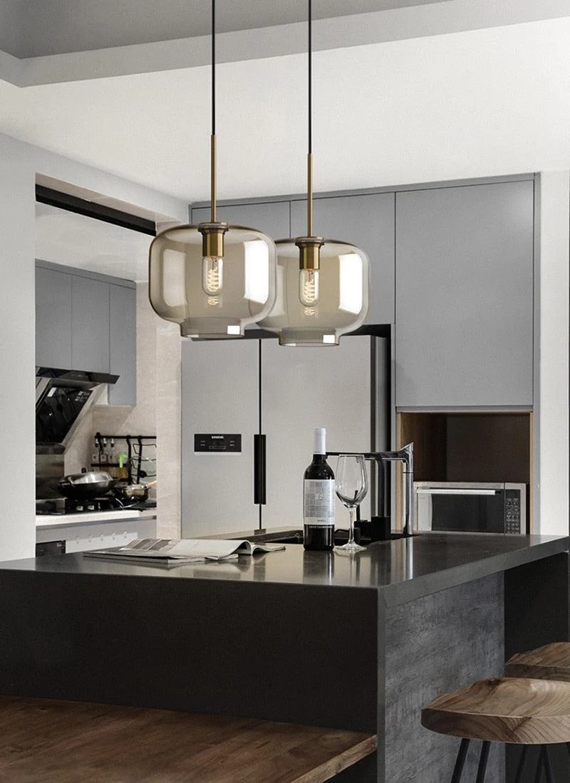 Modern Glass Pendant Lights -Bathlova