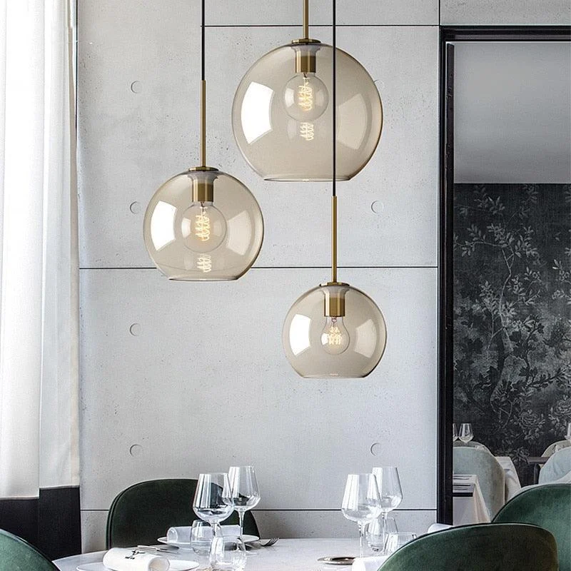 Modern Glass Pendant Lights -Bathlova