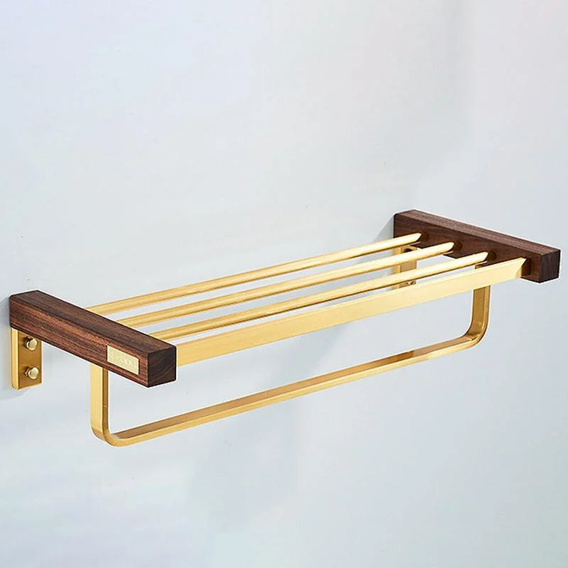 Modern Gold Bath Hardware Set Bath Shelf Paper Holder Bathroom Accessory Set -Bathlova