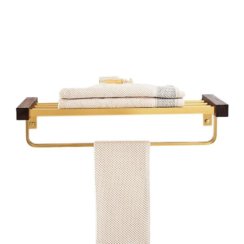 Modern Gold Bath Hardware Set Bath Shelf Paper Holder Bathroom Accessory Set -Bathlova