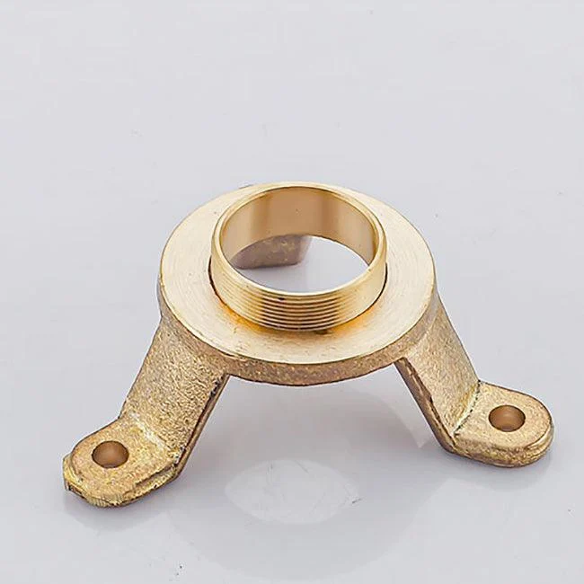 Modern Gold Bath Tap Trim Floor Mounted High Arc Tub Tap -Bathlova