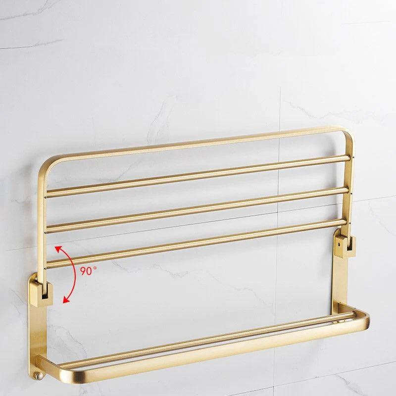 Modern Gold Bathroom Accessory Kit Towel Bar Bath Shelf Bath Hardware Set -Bathlova