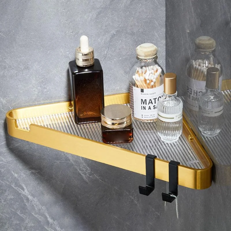 Modern Gold/Black 3 Piece Bathroom Accessory Set, Bath Shelf -Bathlova