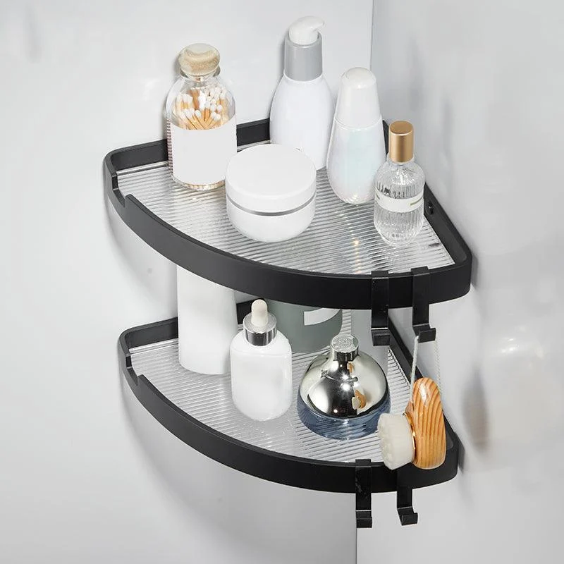 Modern Gold/Black 3 Piece Bathroom Accessory Set, Bath Shelf -Bathlova