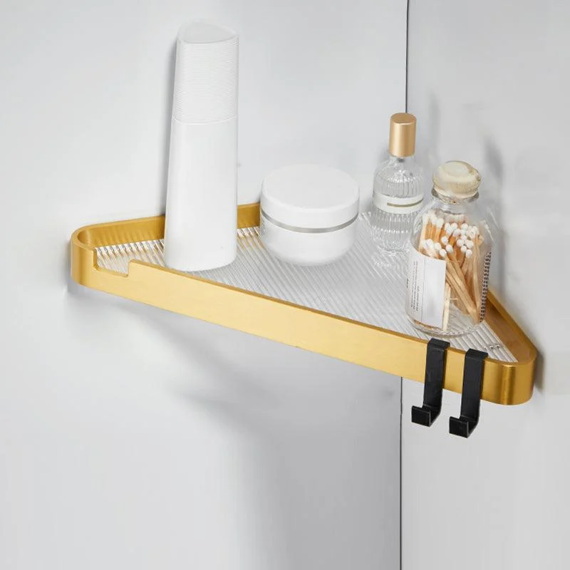 Modern Gold/Black 3 Piece Bathroom Accessory Set, Bath Shelf -Bathlova