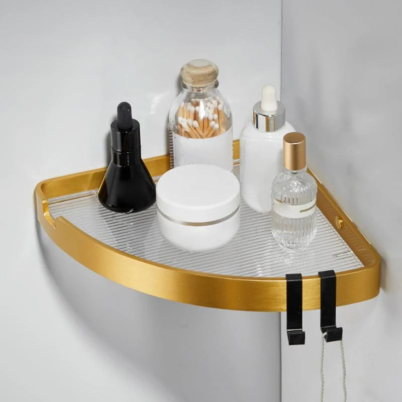 Modern Gold/Black 3 Piece Bathroom Accessory Set, Bath Shelf -Bathlova