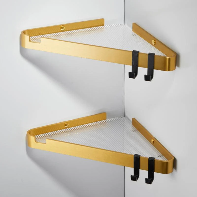 Modern Gold/Black 3 Piece Bathroom Accessory Set, Bath Shelf -Bathlova