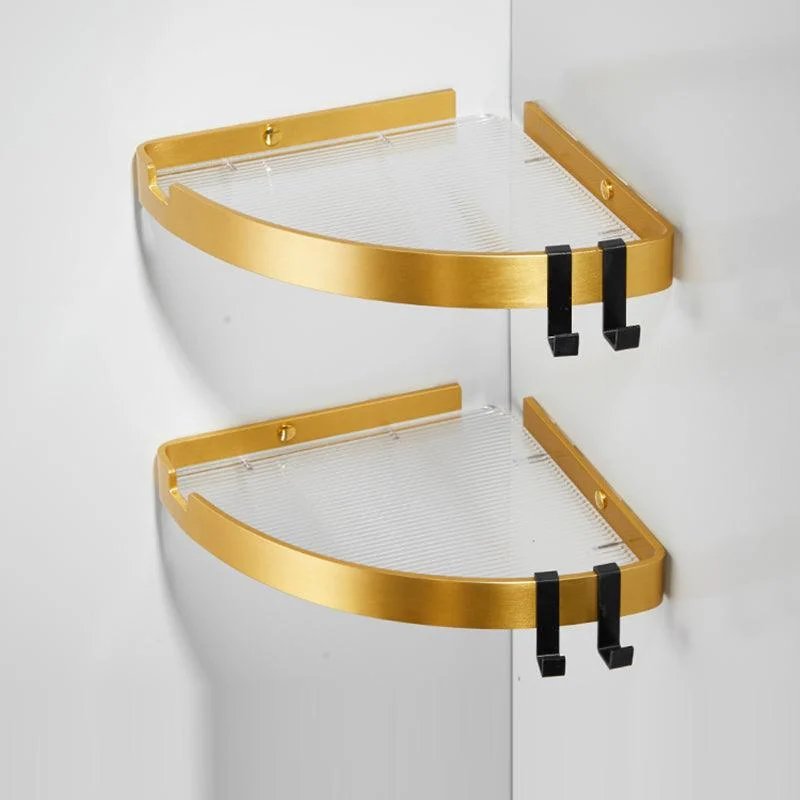 Modern Gold/Black 3 Piece Bathroom Accessory Set, Bath Shelf -Bathlova