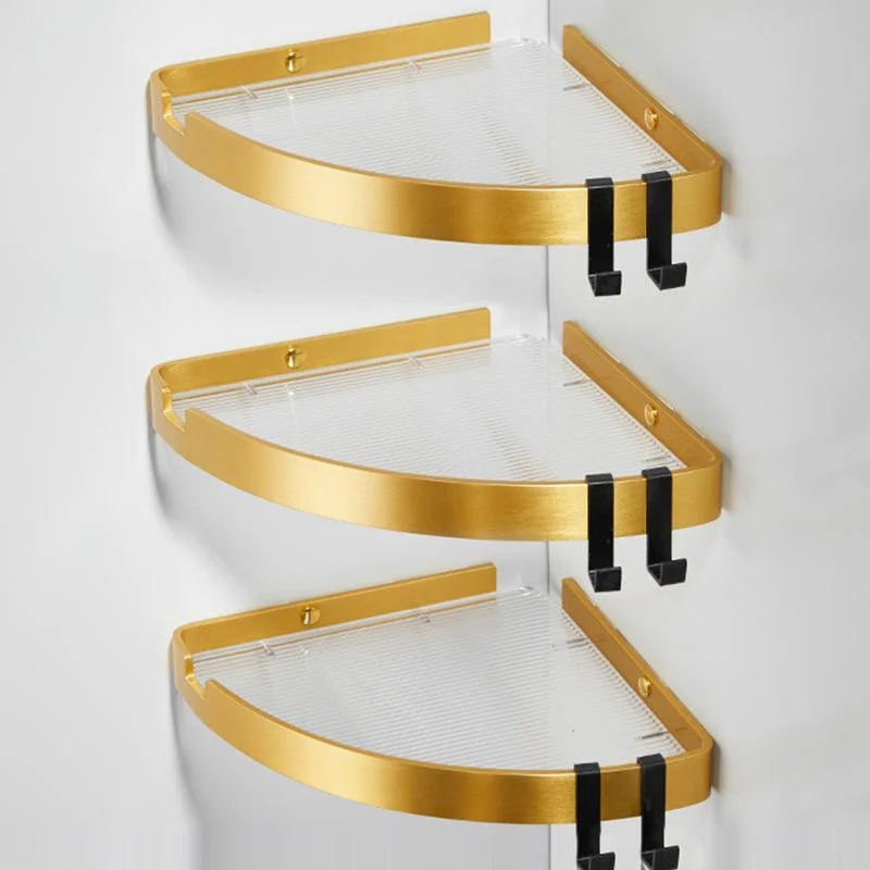 Modern Gold/Black 3 Piece Bathroom Accessory Set, Bath Shelf -Bathlova