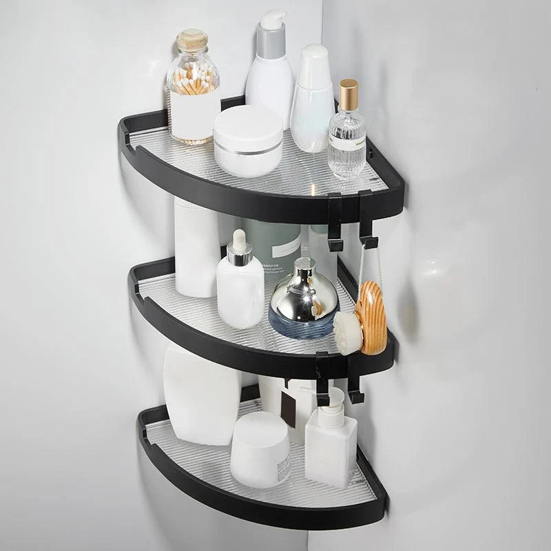 Modern Gold/Black 3 Piece Bathroom Accessory Set, Bath Shelf -Bathlova