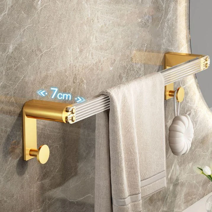 Modern Golden Bathroom Accessory As Individual Or As a Set with Bath Shelf -Bathlova