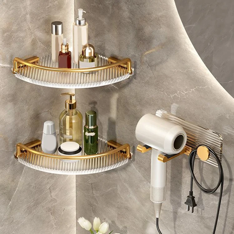 Modern Golden Bathroom Accessory As Individual Or As a Set with Bath Shelf -Bathlova