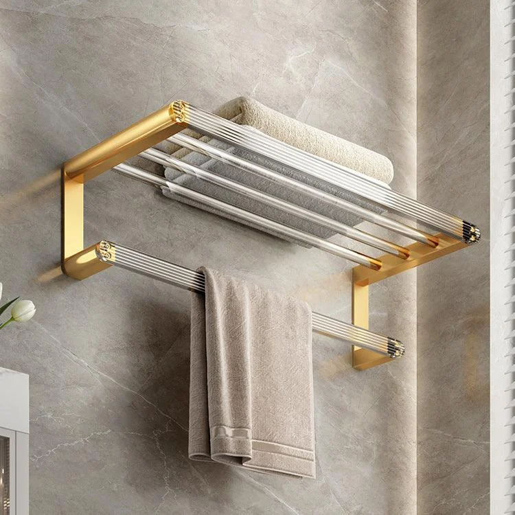 Modern Golden Bathroom Accessory As Individual Or As a Set with Bath Shelf -Bathlova