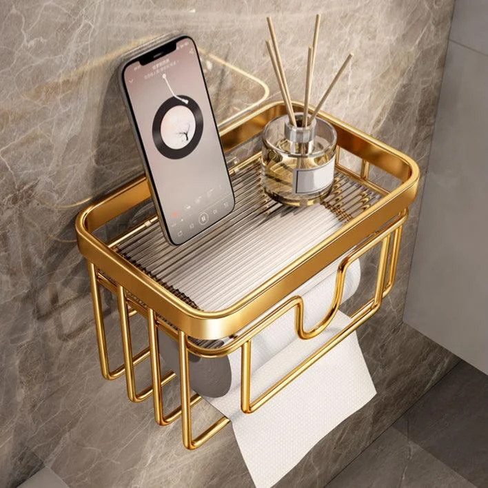 Modern Golden Bathroom Accessory As Individual Or As a Set with Bath Shelf -Bathlova