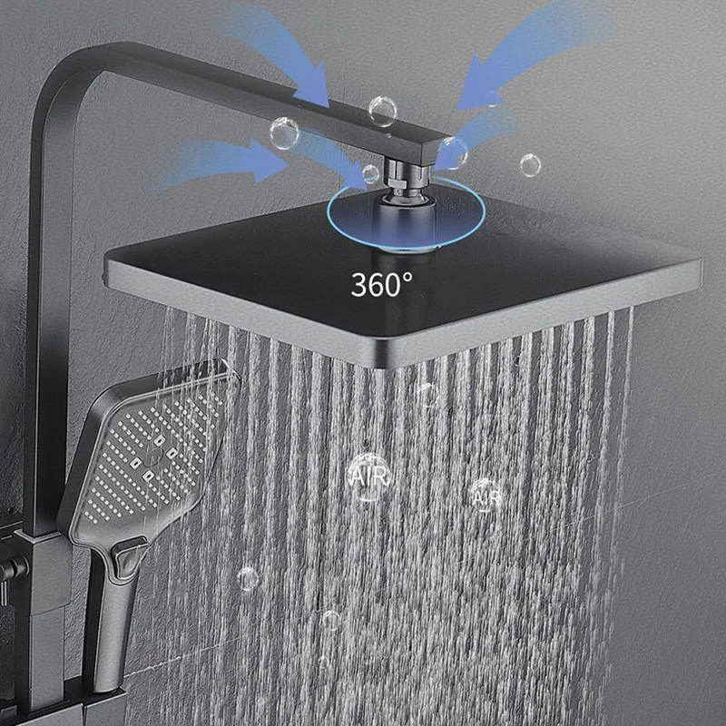 Modern Gray Shower Set 2 Shower Heads Shower System for Bathroom -Bathlova