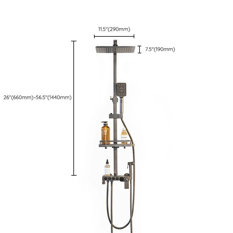 Modern Gray Shower Set 2 Shower Heads Shower System for Bathroom -Bathlova