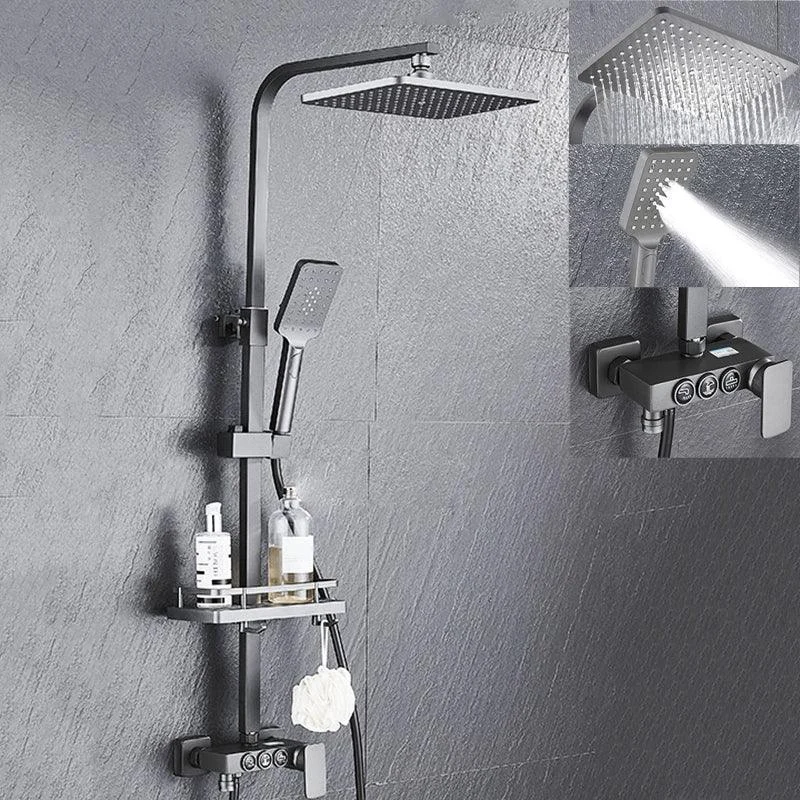 Modern Gray Shower Set 2 Shower Heads Shower System for Bathroom -Bathlova