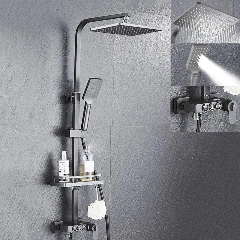 Modern Gray Shower Set 2 Shower Heads Shower System for Bathroom -Bathlova