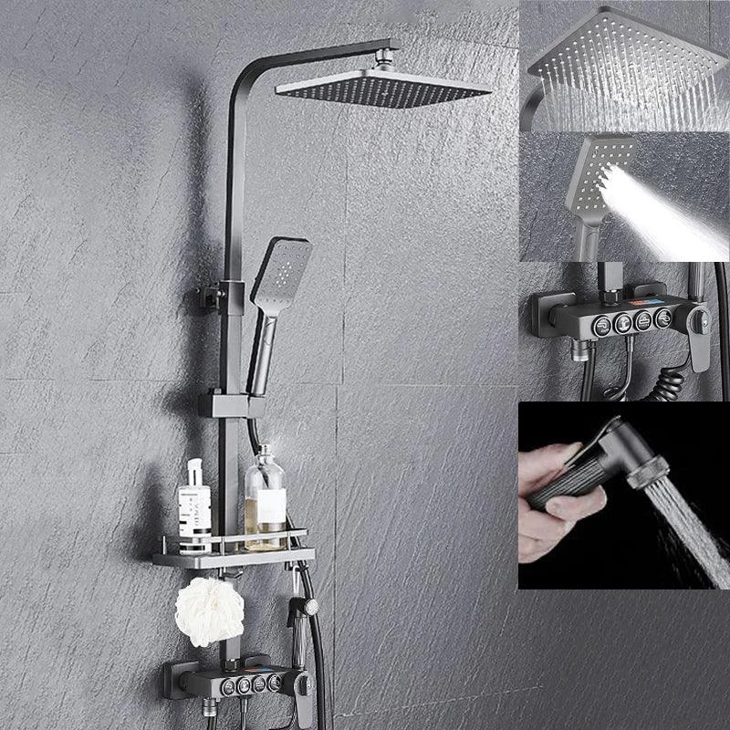 Modern Gray Shower Set 2 Shower Heads Shower System for Bathroom -Bathlova