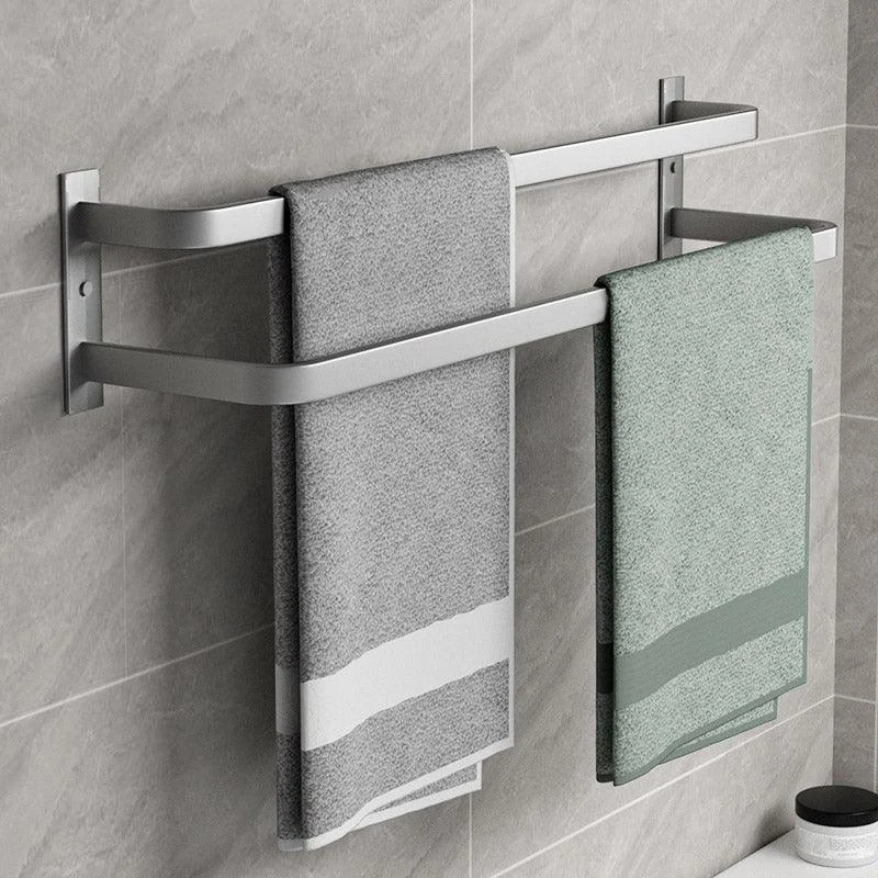 Modern Grey Bath Hardware Set Towel Bar Paper Holder Bathroom Accessory Kit -Bathlova