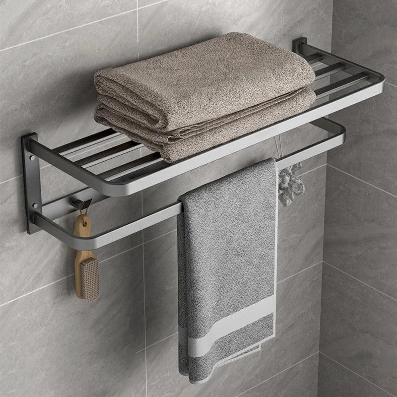 Modern Grey Bath Hardware Set Towel Bar Paper Holder Bathroom Accessory Kit -Bathlova