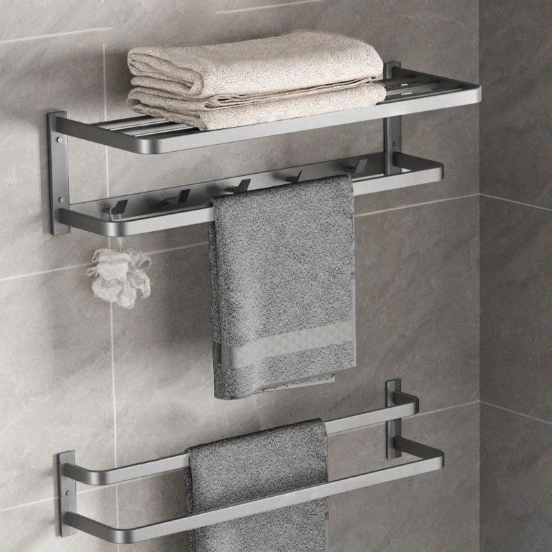 Modern Grey Bath Hardware Set Towel Bar Paper Holder Bathroom Accessory Kit -Bathlova