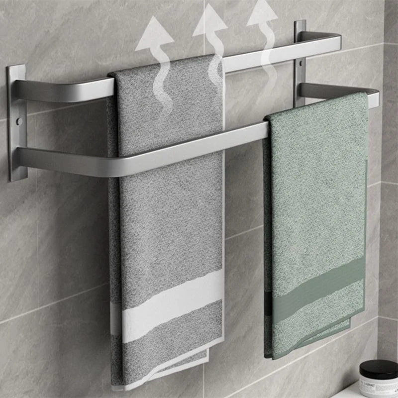 Modern Grey Bath Hardware Set Towel Bar Paper Holder Bathroom Accessory Kit -Bathlova