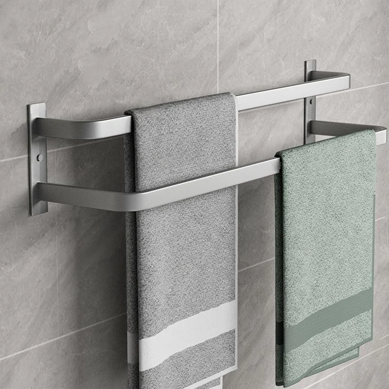 Modern Grey Bathroom Accessory Kit Paper Holder Bath Shelf Bath Hardware Set -Bathlova