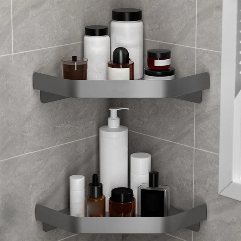 Modern Grey Bathroom Accessory Kit Paper Holder Bath Shelf Bath Hardware Set -Bathlova