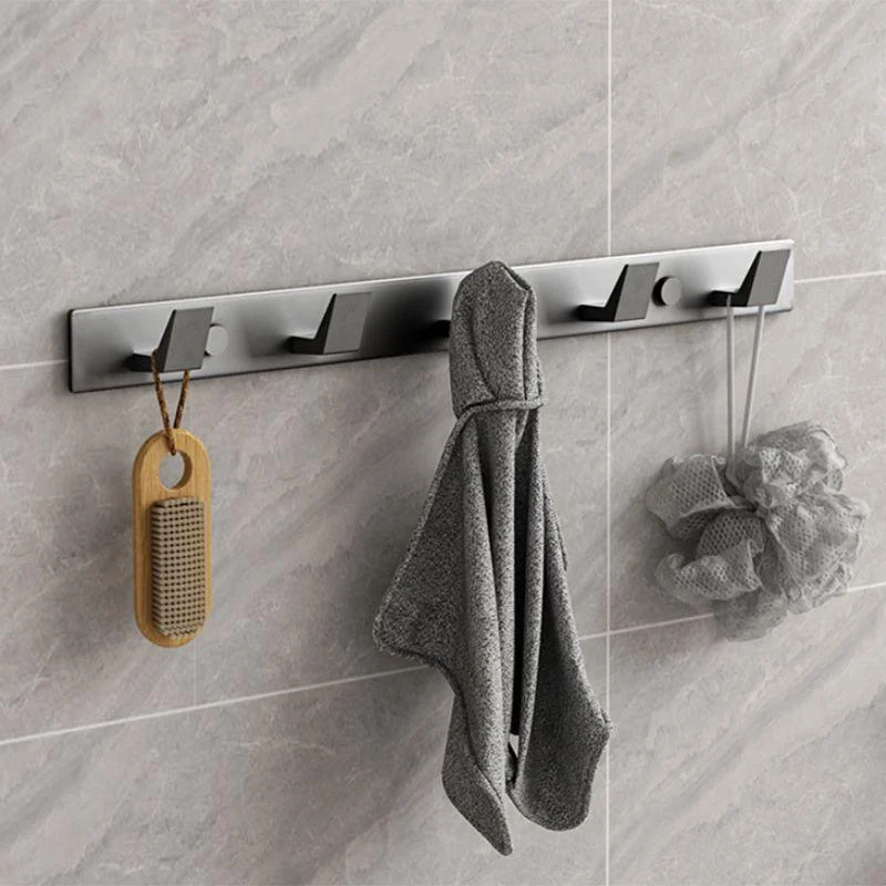 Modern Grey Bathroom Accessory Kit Paper Holder Bath Shelf Bath Hardware Set -Bathlova