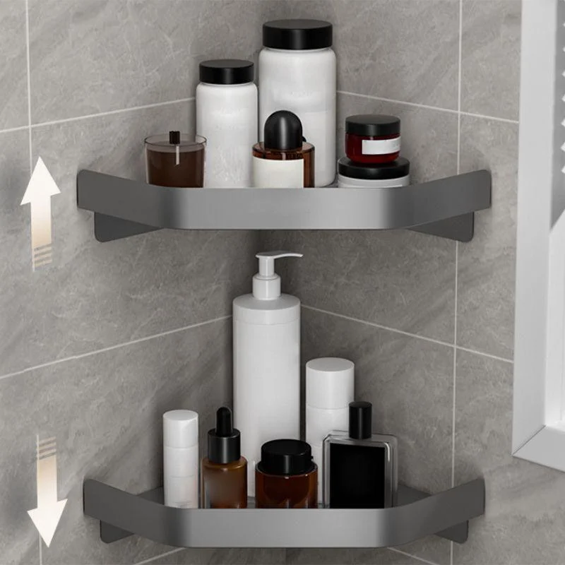 Modern Grey Bathroom Accessory Kit Paper Holder Bath Shelf Bath Hardware Set -Bathlova