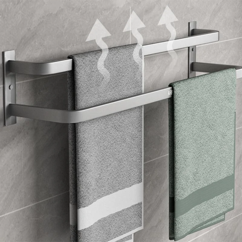 Modern Grey Bathroom Accessory Kit Paper Holder Bath Shelf Bath Hardware Set -Bathlova