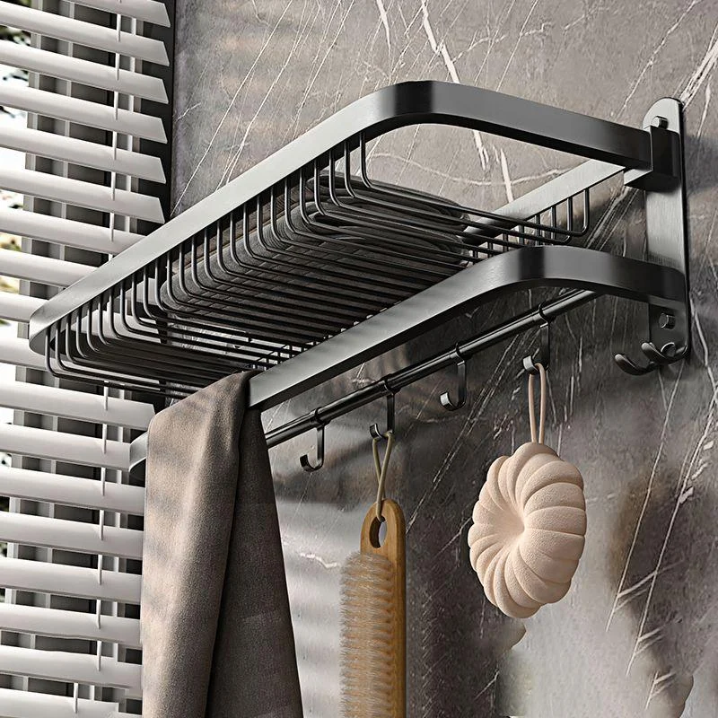 Modern Grey Bathroom Accessory Set Bath Shelf Bath Hardware Set -Bathlova