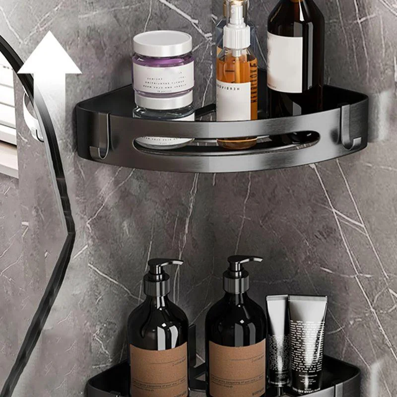 Modern Grey Bathroom Accessory Set Bath Shelf Bath Hardware Set -Bathlova