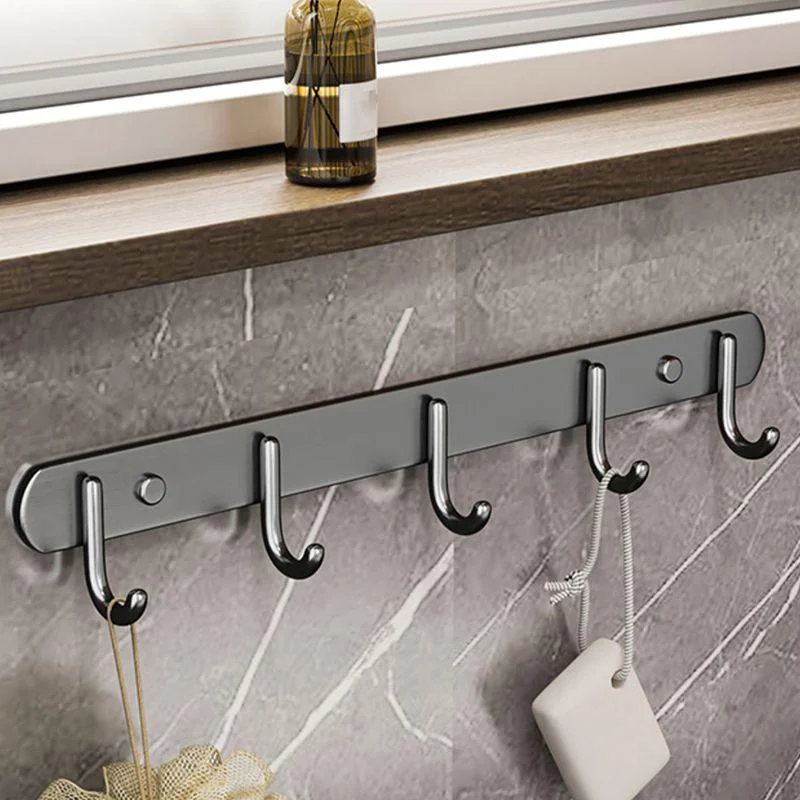 Modern Grey Bathroom Accessory Set Bath Shelf Bath Hardware Set -Bathlova