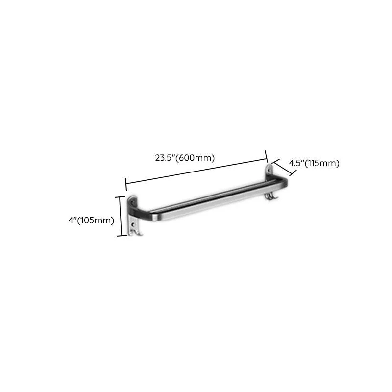 Modern Grey Bathroom Accessory Set Bath Shelf Bath Hardware Set -Bathlova