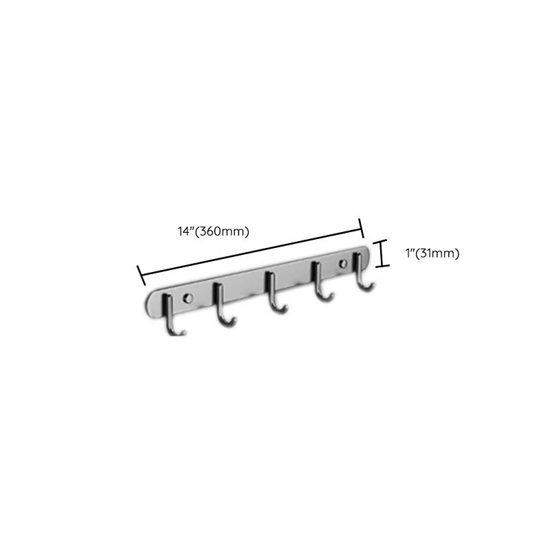 Modern Grey Bathroom Accessory Set Bath Shelf Bath Hardware Set -Bathlova