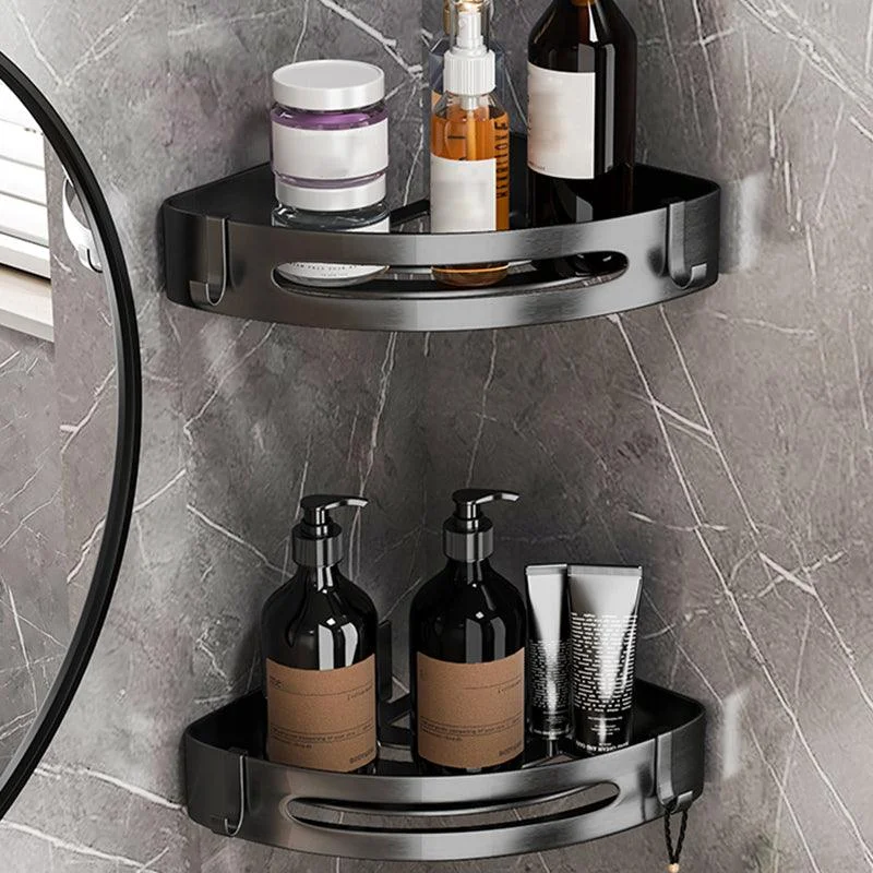 Modern Grey Bathroom Accessory Set Bath Shelf Bath Hardware Set -Bathlova