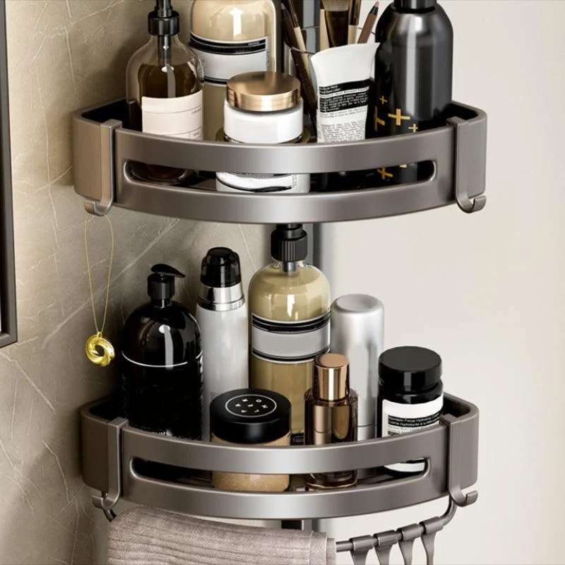 Modern Grey Bathroom Set Paper Holder Bath Shelf Bathroom Hardware Set -Bathlova