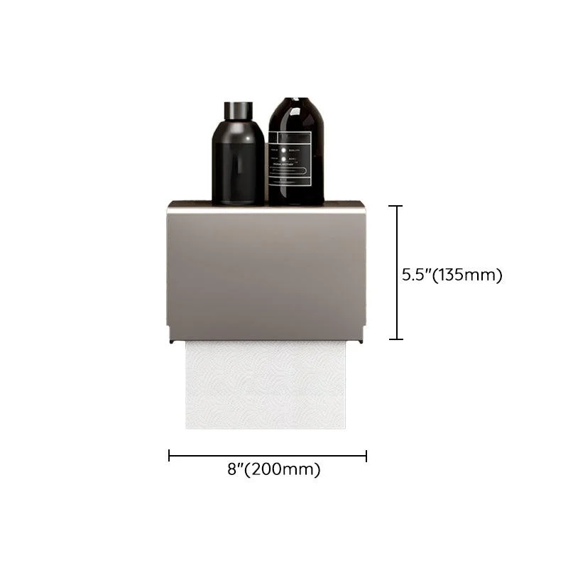 Modern Grey Bathroom Set Paper Holder Bath Shelf Bathroom Hardware Set -Bathlova