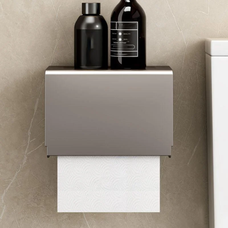 Modern Grey Bathroom Set Paper Holder Bath Shelf Bathroom Hardware Set -Bathlova