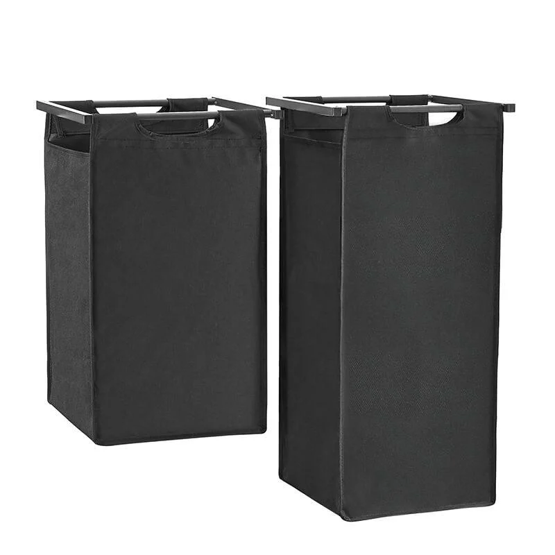 Modern Grey Laundry Hamper with Drawer - Top Shelf, 2 Laundry Sorter & 2 Bags -Bathlova