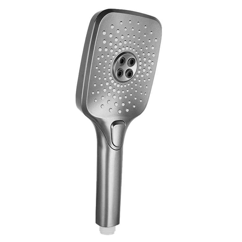 Modern Grey Shower Head Combo Standard Spray Pattern Rectangle Large Shower Head -Bathlova