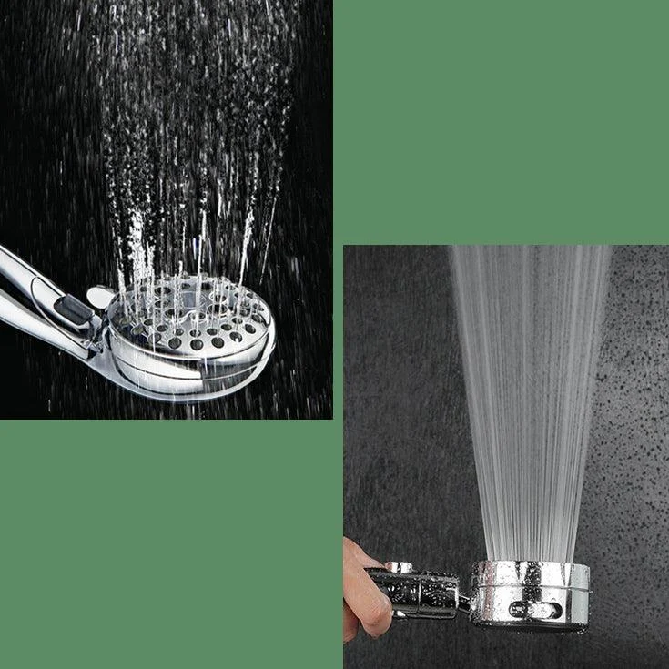 Modern Handheld Shower Head 3 Sprays Round Metal Shower Heads -Bathlova