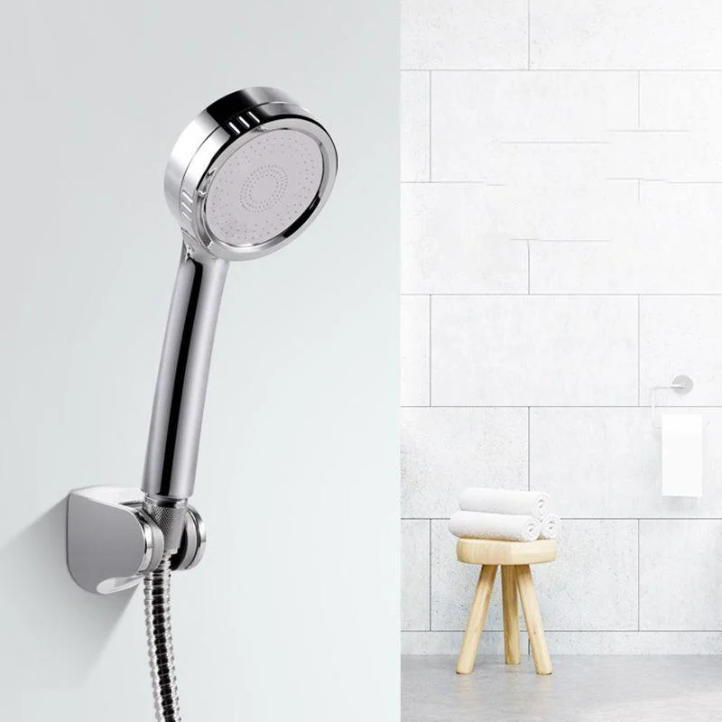 Modern Handheld Shower Head 5-Spray Patterns Chrome Round Wall-Mount Shower Head -Bathlova